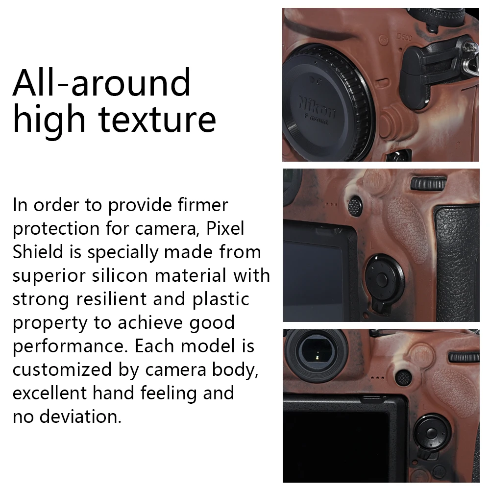 Pixel D500 Dslr Dslr Silicone Protetor para Câmera Nikon Tampa Macia Armadura Silicone - Image 5