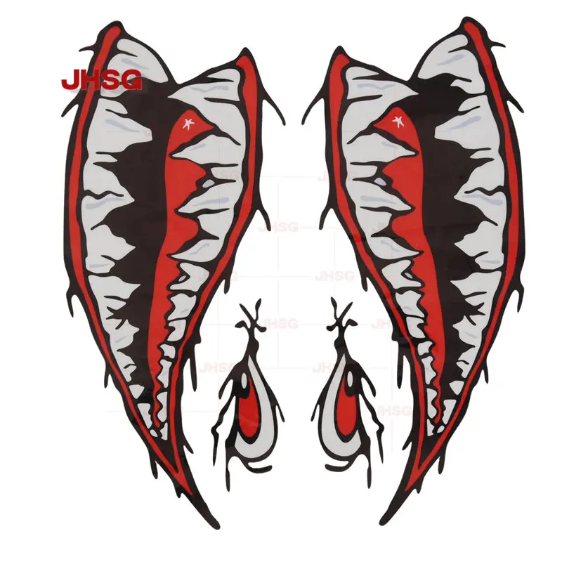 

JHSG Fun Crocodile Teeth Stickers for Cars Motorcycle Kayak Truck Stickers DIY Fun Boating Stickers Waterproof Sunscreen PVC