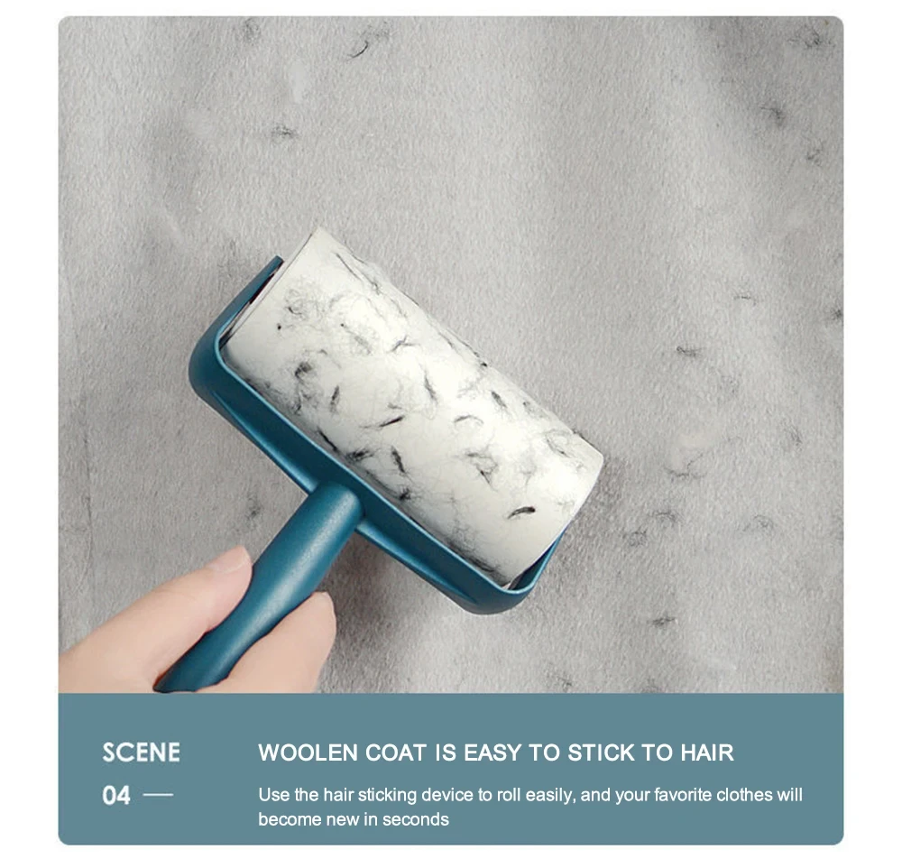 Sticky Roller Brush - Lifestyle Image with Clothes