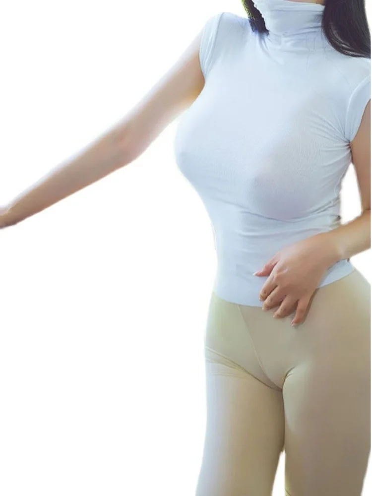 summer Sweet Spring new Transparent mesh lace silky tight sexy slim transparent women slim hot sexy trousers P1G6