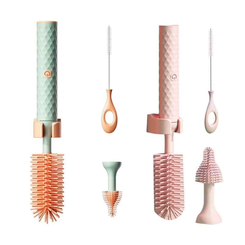 

Щетка для детских бутылочек Rooeling Силиконовая щетка для бутылочек с мягкой щетиной для безопасной чистки