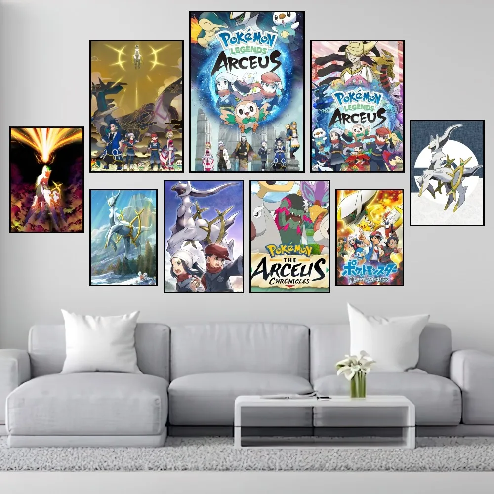 Pokemon The Arceus Chairs Poster Stampe Pittura Murale Camera Da Letto Soggiorno Decorazione Ufficio Casa