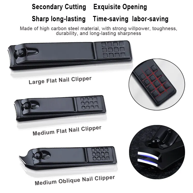 Manicure Cutters Nail Clipper Set Stainless Steel Ear Spoon Pedicure Scissors Tool 7or 18pcs