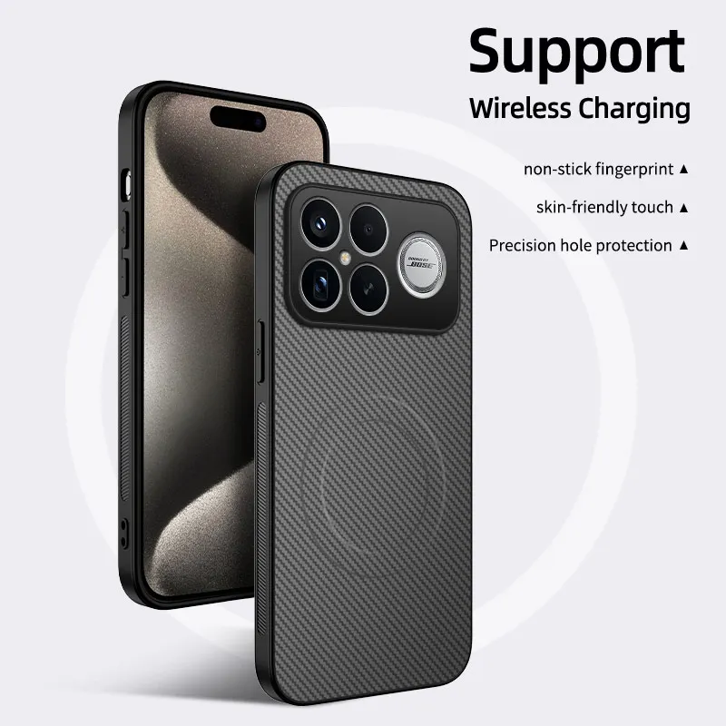Magnetische Carbon Faser Textur Telefon Fall Für XIAOMI POCO M7 X7 X6 F8 F7 Ultra F6 F5 Pro Für Magsafe Schutzhülle PC Zurück Abdeckung – Detail 10