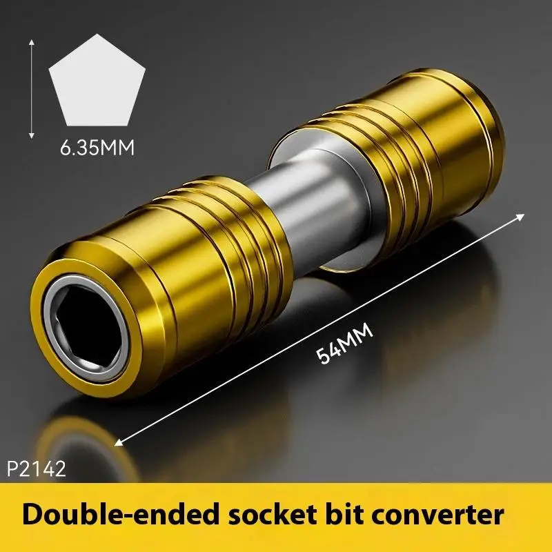 1Pcs Portable Double Head Screwdriver Bit Holder Set 1/4" Hex Quick Release Extension Rod For Electric Drill & Power Tools