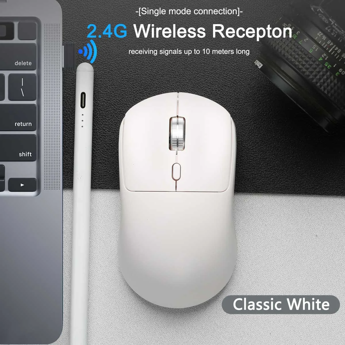 2.4G 무선 게이밍 마우스 배터리 오피스 마우스 노트북 데스크탑 컴퓨터에 적합 사무실 게임용 경량 마우스 무선