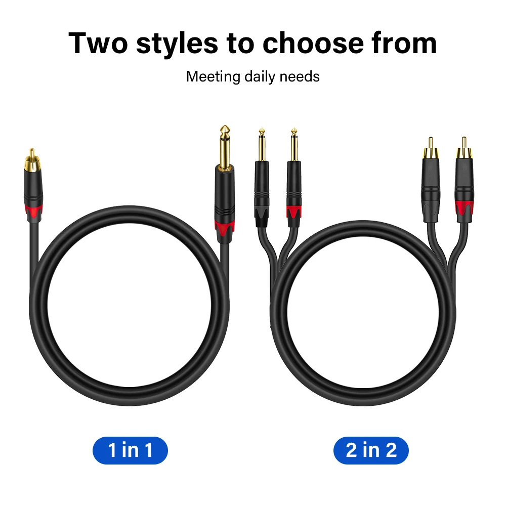 ݵ RCA-6.35  ̺  1/4 ġ TS- RCA ׷  ȣ  ̺(Ŀ ͼ  TV)