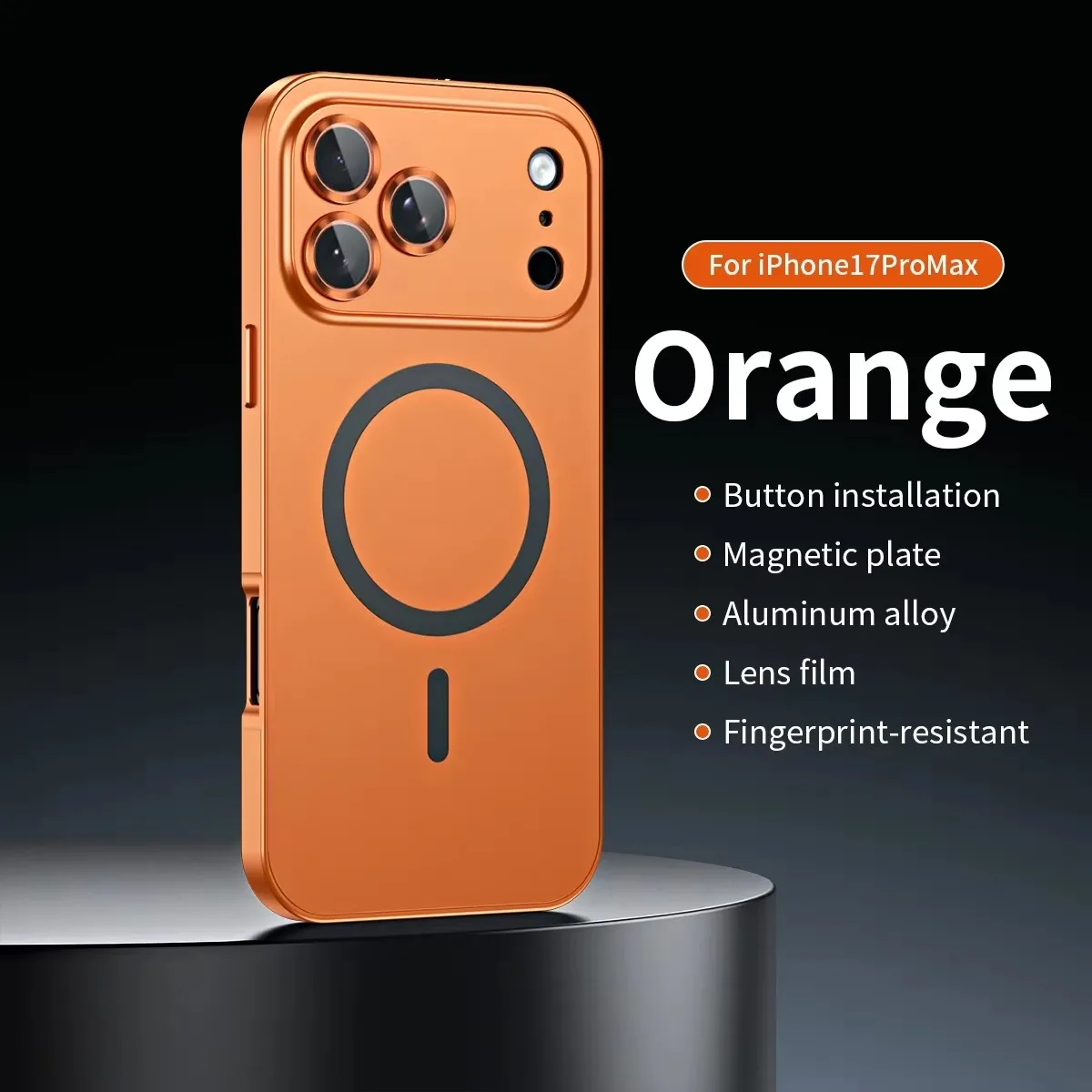 Luxurious Aluminum Magnetic Phone Case with Air Lens Glass Protection