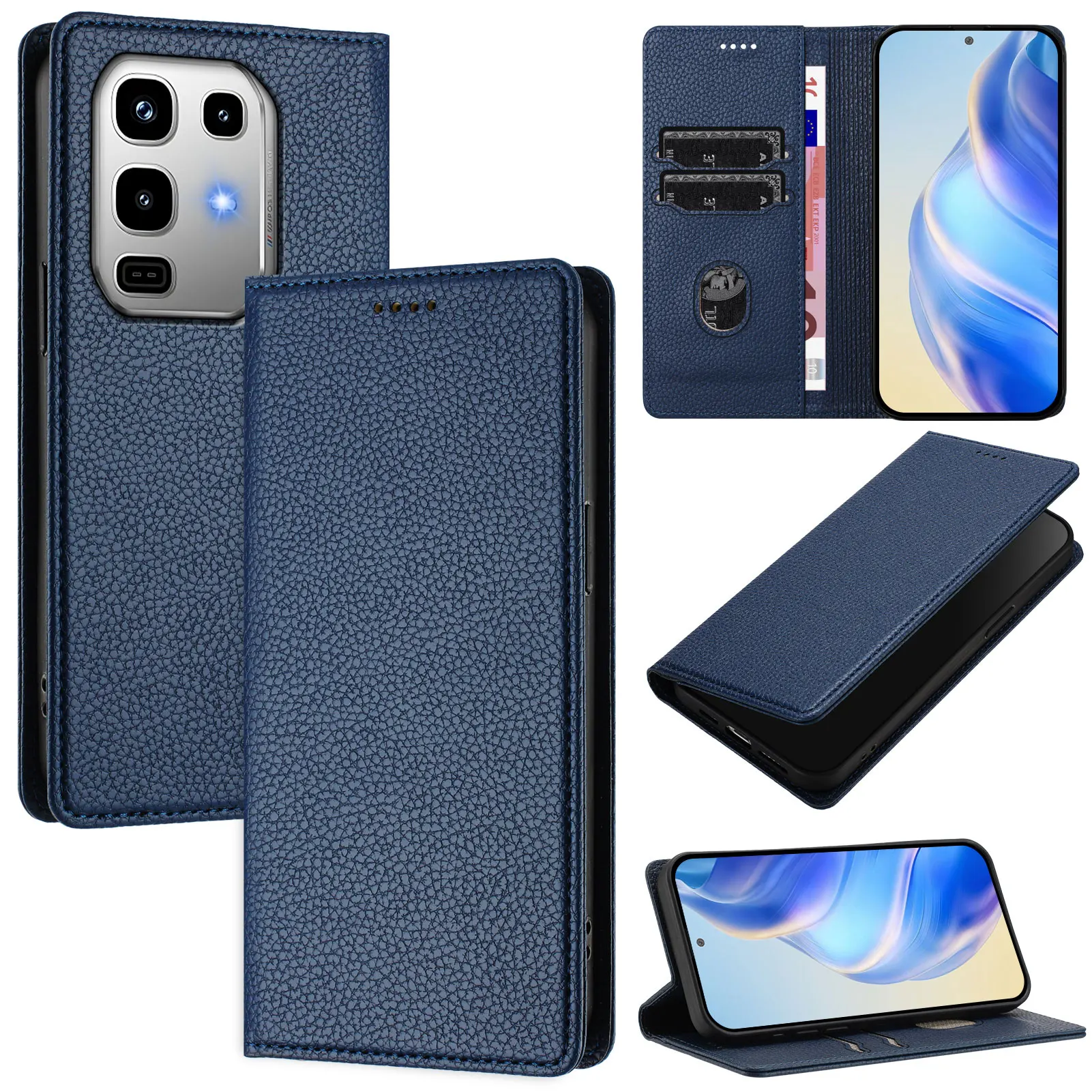 Luxury Leather Flip Case - Shockproof Protective Wallet Cover