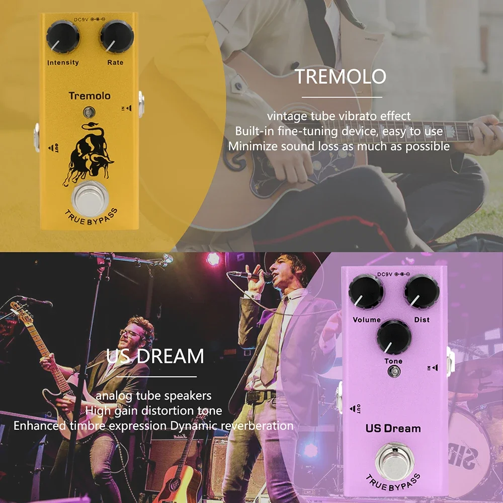 Electric Guitar Pedal Vintage Overdrive Distortion