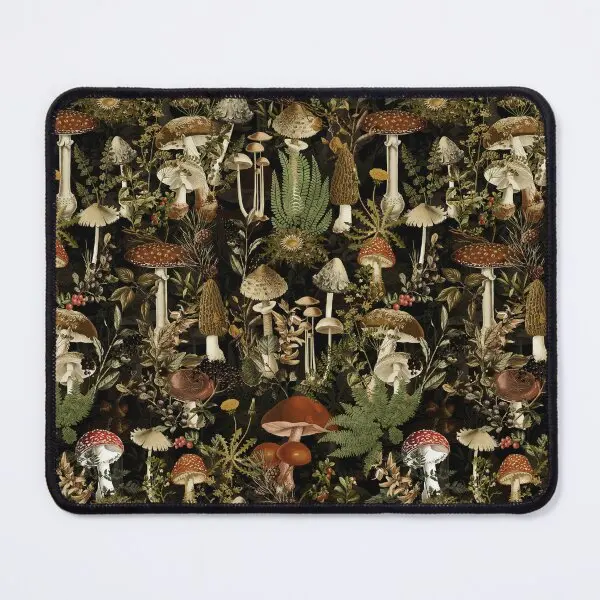 Vintage Midnight Funghi Foresta Botani Mouse Pad Mens Pc Mousepad Tappeto Tastiera Gaming Computer Table Desk Anime Mat