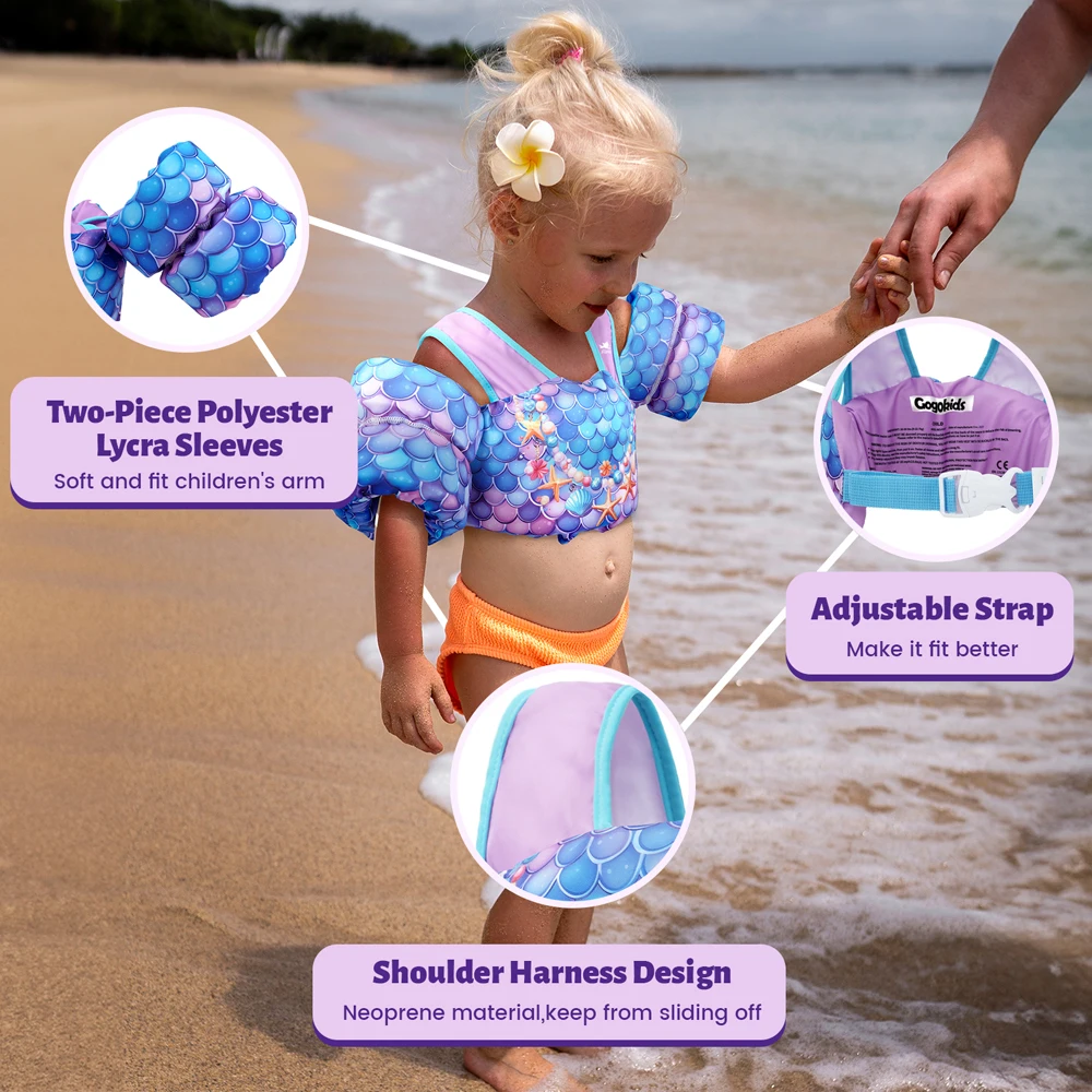 Baby Float Arm Sleeve Floating Cartoon Safe Life Buoyancy Vest Jacket Kid Swimming Training Equipment Children's Life Jackets