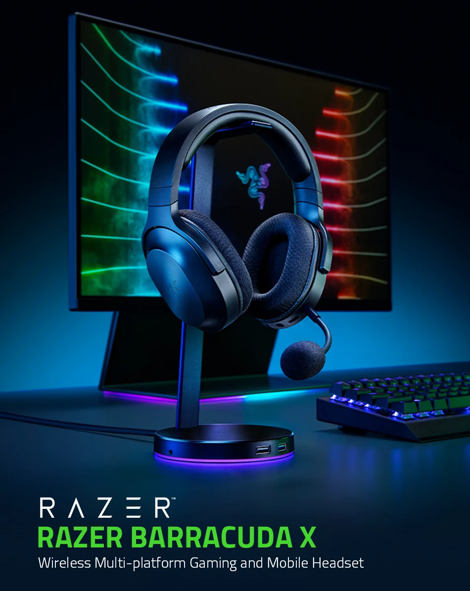 Razer Barracuda Pro ワイヤレスゲーミングヘッドセット Razer レーザー Barracuda Pro 2.4GHz / Bluetooth 5.2