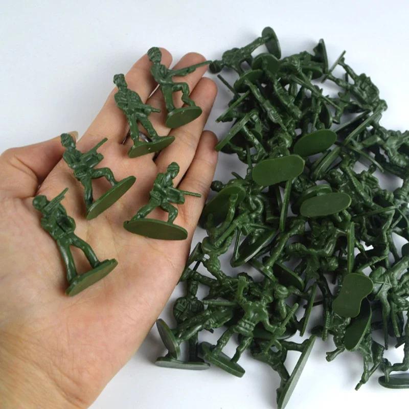 

100PCS Children Toy Mini Classic Military Soldiers Figures Models Playset Desk Decor Toddler Army Men Kids Toy Gift Accessories