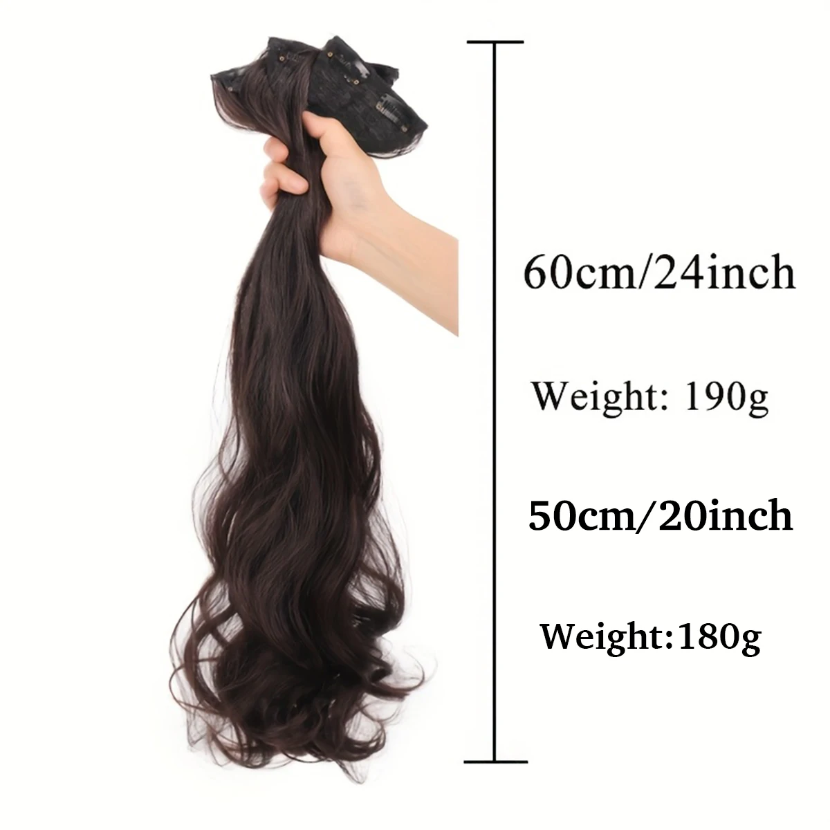 Synthetic women's hair cutting set 3pcs-natural wavy hair extension invisible BB clip fixed to women's hair heat-resistant wig
