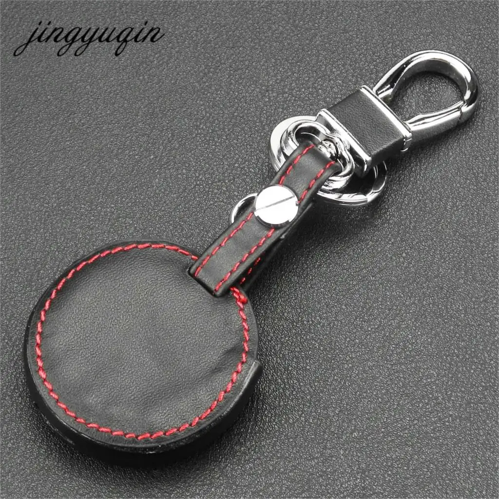 Jingyuqin 원격 가죽 키 케이스, 메르세데스 벤츠 키 스마트 포 포 포 포 로드스터 보호 포브 커버, 3 버튼