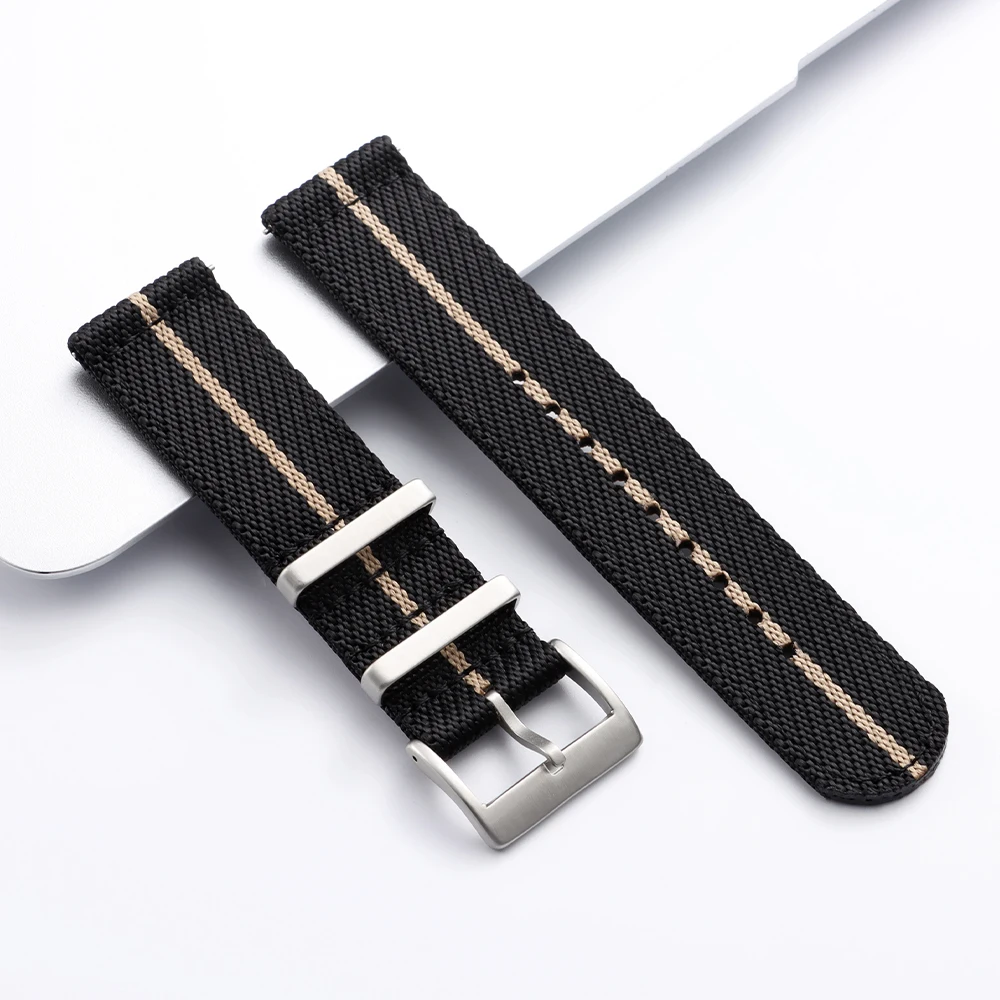 Nylon Woven Canvas Quick Release Watch Strap for Men - Military Sport Style, 20/22mm Adjustable Bracelet
