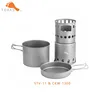TOAKS Titanium CKW-1300 & STV-11 Combo Set Camping Equipment Cookware and Wood Stove POT 1300ml Outdoor Hiking Ultralight 1