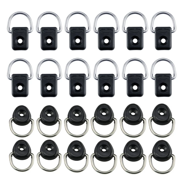 카약 D 링 타이 다운 루프 나사, 보트 데크 피팅 장비, 카약 카누 보트 낚시 뗏목 딩기 타원형 사각형 액세서리, 12 개