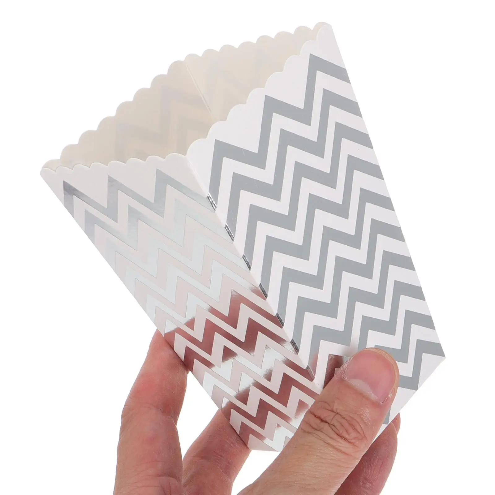 50pcs Popcorn Carton Boxes Cardboard Movie Style Party Candy Containers Wedding Favors Scallop Edge Treat Boxes et