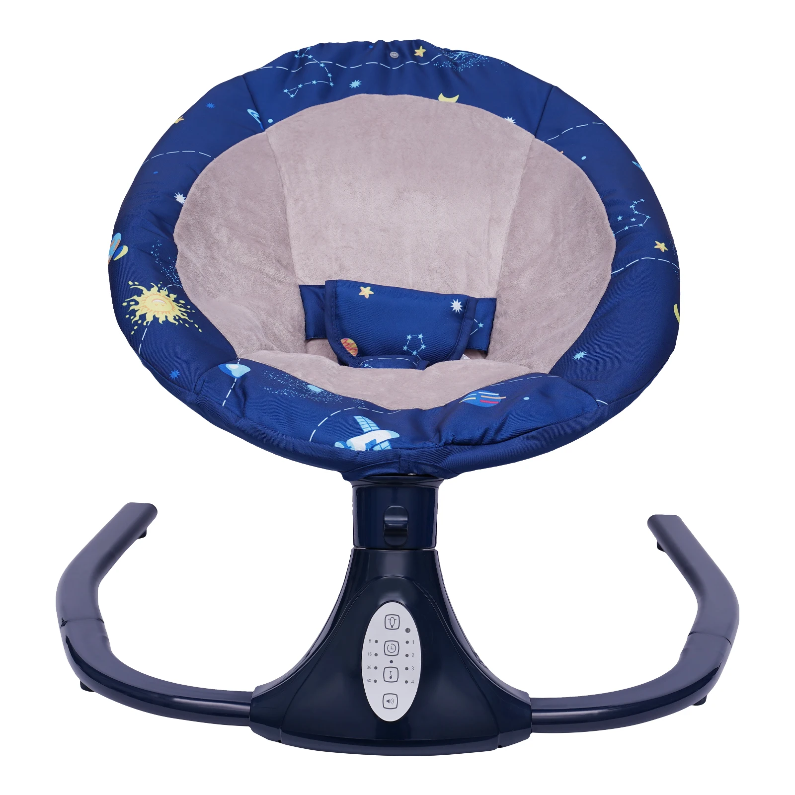 NEUE Babyschaukel für Säuglinge, elektrische Babyschaukel mit Fernbedienung, Musiklautsprecher für Neugeborene mit 4 Schaukelgeschwindigkeiten, Babywippe – Detail 14