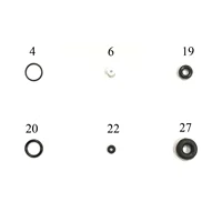 5pcs/pack Seal Ring O-rings for NT-130 Series Airbrush Accessories Backup Parts for Nasedal NT-130 NT-131 NT-190 Airbrush 1