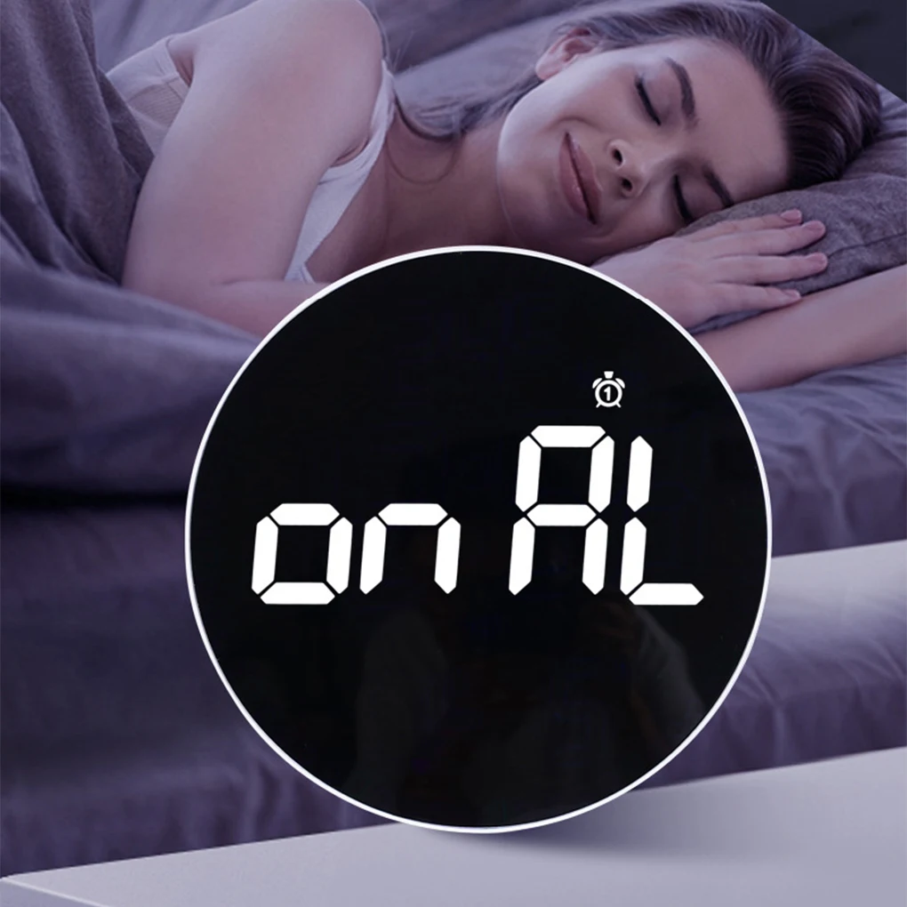 RGB LED Digital Wall Clocks Intelligent Wifi App Control Temperature Date Week Display Multi-functional Electronic Alarm Clock 4