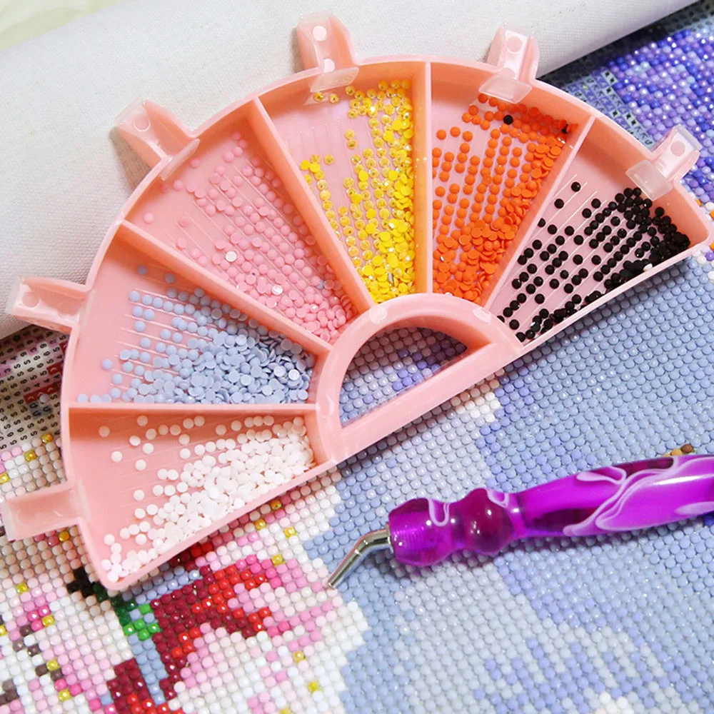 6-Gitter-Palette, Diamant-Malerei-Tablett-Set, große Kapazität, Bohrplatte, Diamant-Malstift, Perlenplatten, Kreuzstich-Werkzeuge – Detail 11