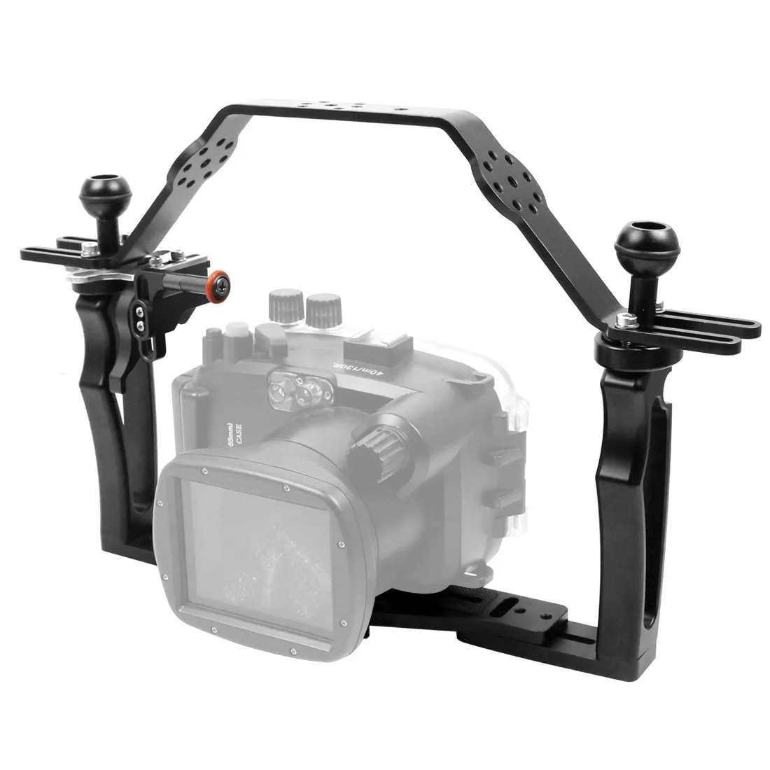 Dropshipping Diving Camera Housing Tray Bracket Dual Handle Grip Handheld Expansion Mount System For GoPro Cam Accessories