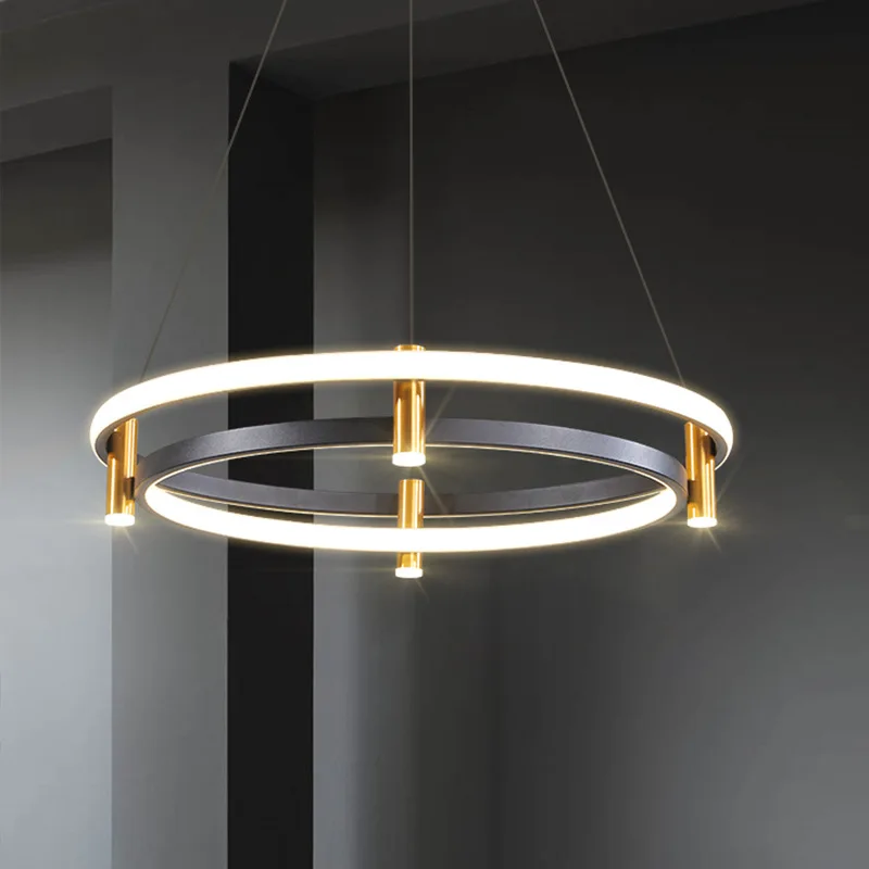 

Nordic Ring LED Ceiling Chandelier for Dining Living Room Center Table Kitchen Island Pendant Lights Home Decor Lusters Fixture