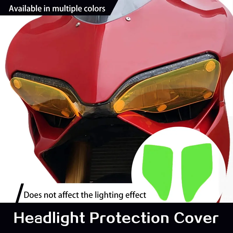 

For DUCATI 899 1199 959 1299 Panigale 2014-2023 Motorcycle Acrylic Front Headlight Guard Head Light Lens Cover Protector