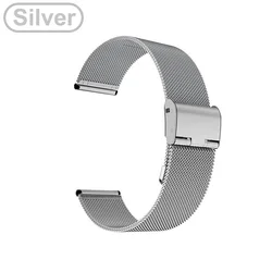 Premium 20mm Metal Watch Strap with Protector Case - Stylish Band for 20mm Watchband (Silver Metal Strap)