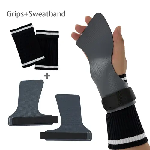 A Pair of Carbon No Finger Hole Hand Grips for Crossfit Pull Ups Cross Training Kettlebell Gymnastics Workout Palm Protector - Image 12