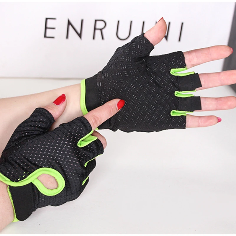 Cycling Fingerless Gloves Professional Gym Fitness Breathable Anti-Slip Women Men Half Finger Summer Fishing Female Bicycle Bike 5