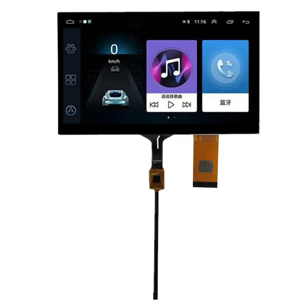 Tela de Toque Capacitiva para Carro Tela Lcd Digitalizador Dvd Navegação Gps Hsd070ifw1-a00 Gt911 1024×600 40pin