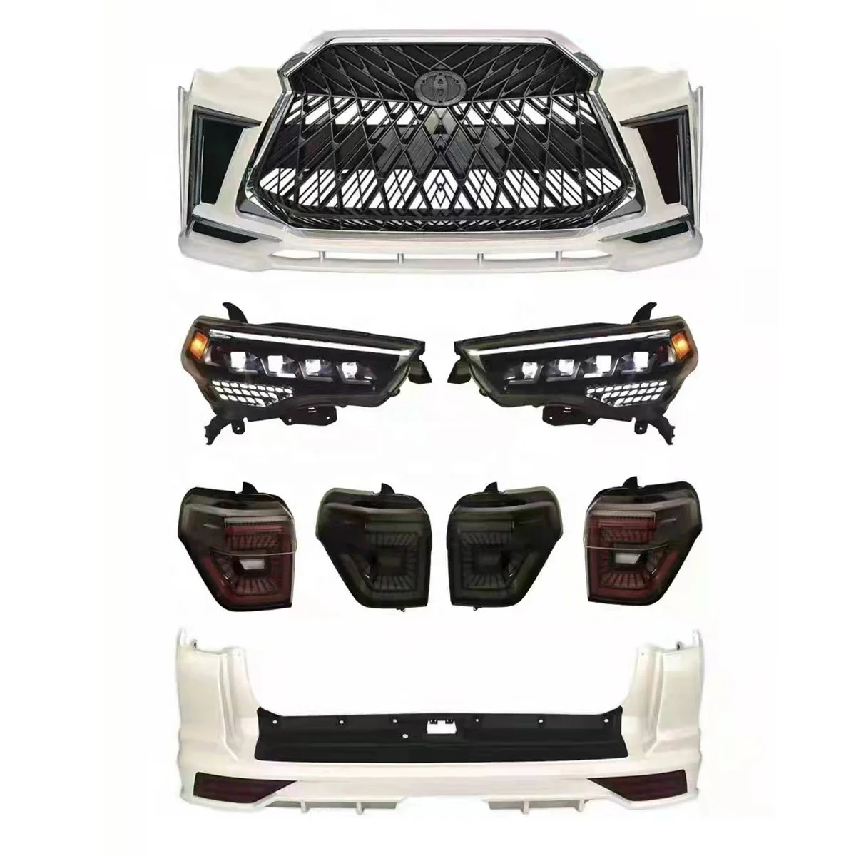 

Car bumpers for toyota 4runner 4 runner 2010-2021 upgrade Lexus front rear grille