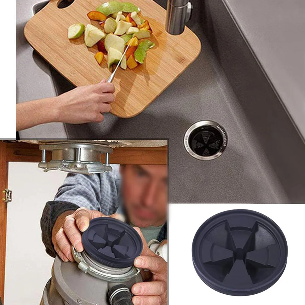 

Disposal Splash Guard Garbage Stopper Black Rubber Quiet Collar Sink Baffle Kitchen Tool Part
