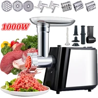 Hachoir à viande électrique 1000W, hachoir à viande robuste, Machine de remplissage de saucisses, hachoir alimentaire en acier inoxydable 220V, mélangeur sur socle 1