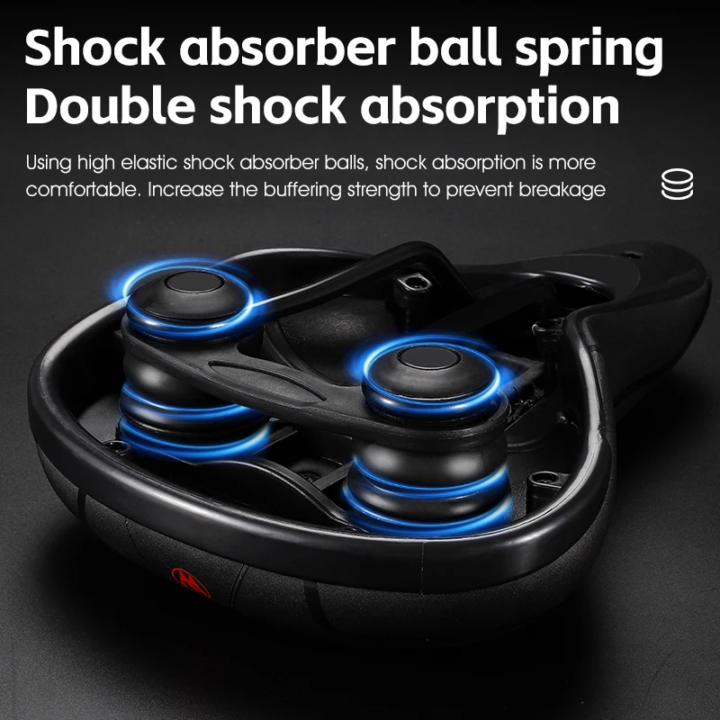 WEST BIKING Bicycle Saddle Hollow Breathable PU Waterproof Bike Saddle Widen Thicken Soft Rebound MTB Road Bike Cushion Seat