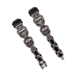 Elegant Waterproof Metal Band: Adjustable Dressy Bracelet - Fitbit Inspire 3 (Black)