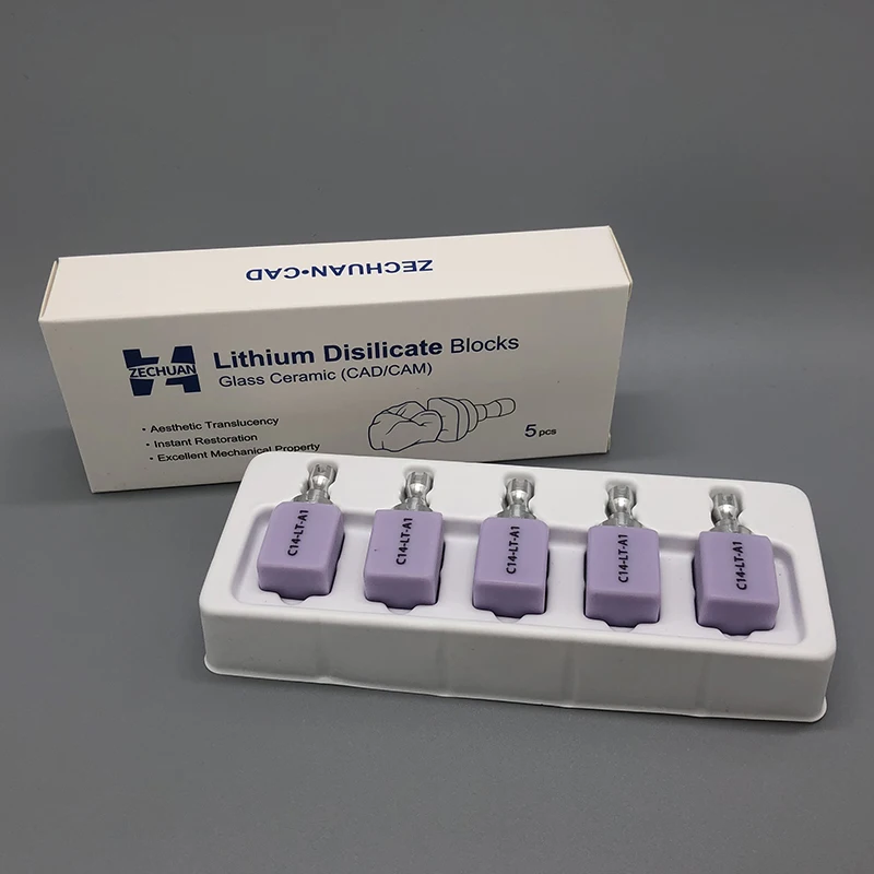 Dental Glass Ceramic Lithium Dislicate Block Cerec CAD CAM HT LT C14 Blocks 5