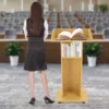 Conference Presentation Stand, Portable Presentation Standing for Classroom, Movable Desk for Classroom Church Flexible to Move 1