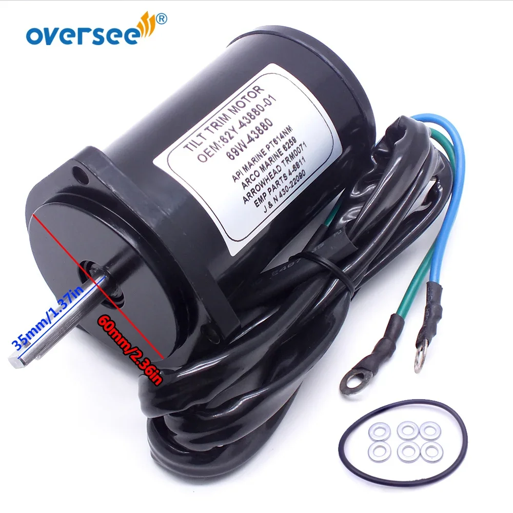 62Y-43880 Tilt Trim Motor Assy For YAMAHA Outboard Motor 40HP To 100HP 62Y-43880-01 62Y-43880-02 69W-43880