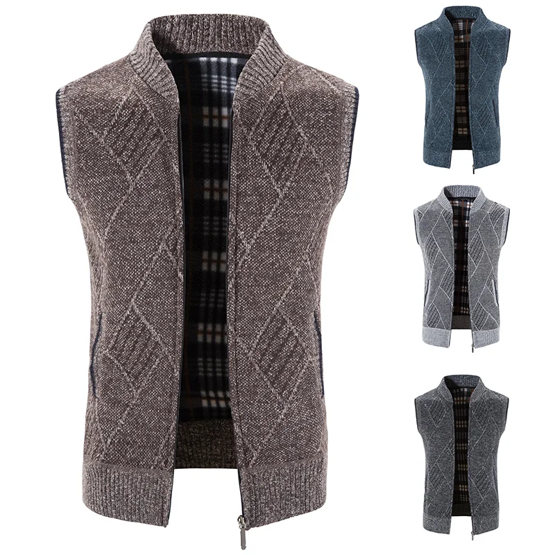 Men Sweater Vests, Mens Knitted Vest, Men's Knitted Sleeveless Jackets