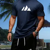 Nouvel ensemble deux pièces d'été pour homme : T-shirt à manches courtes et short, respirant et à séchage rapide, idéal pour le sport et les loisirs. 2