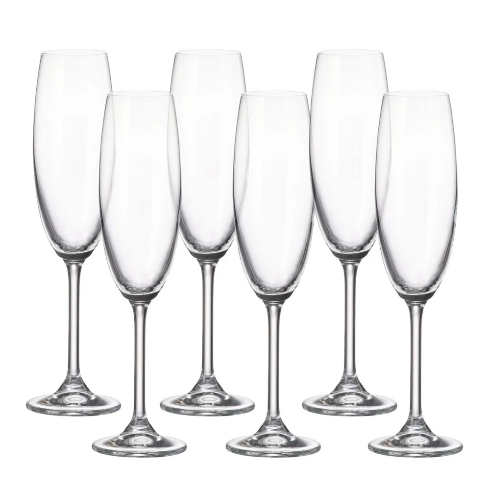 Game 6 Cups Crystal Champagne Bohemia 230ml-Champagne |