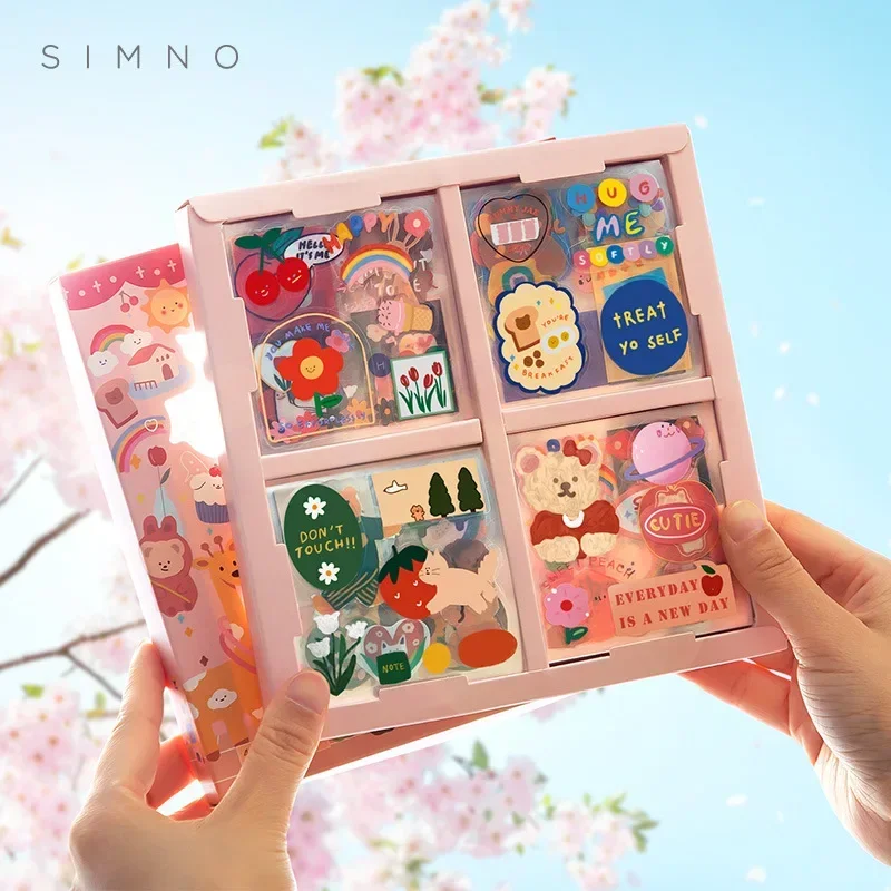 Ins Wind Hand Account Material Stickers Paper Cartoon Decorative Stickers Scrapbooking DIY Stationary School Supplies