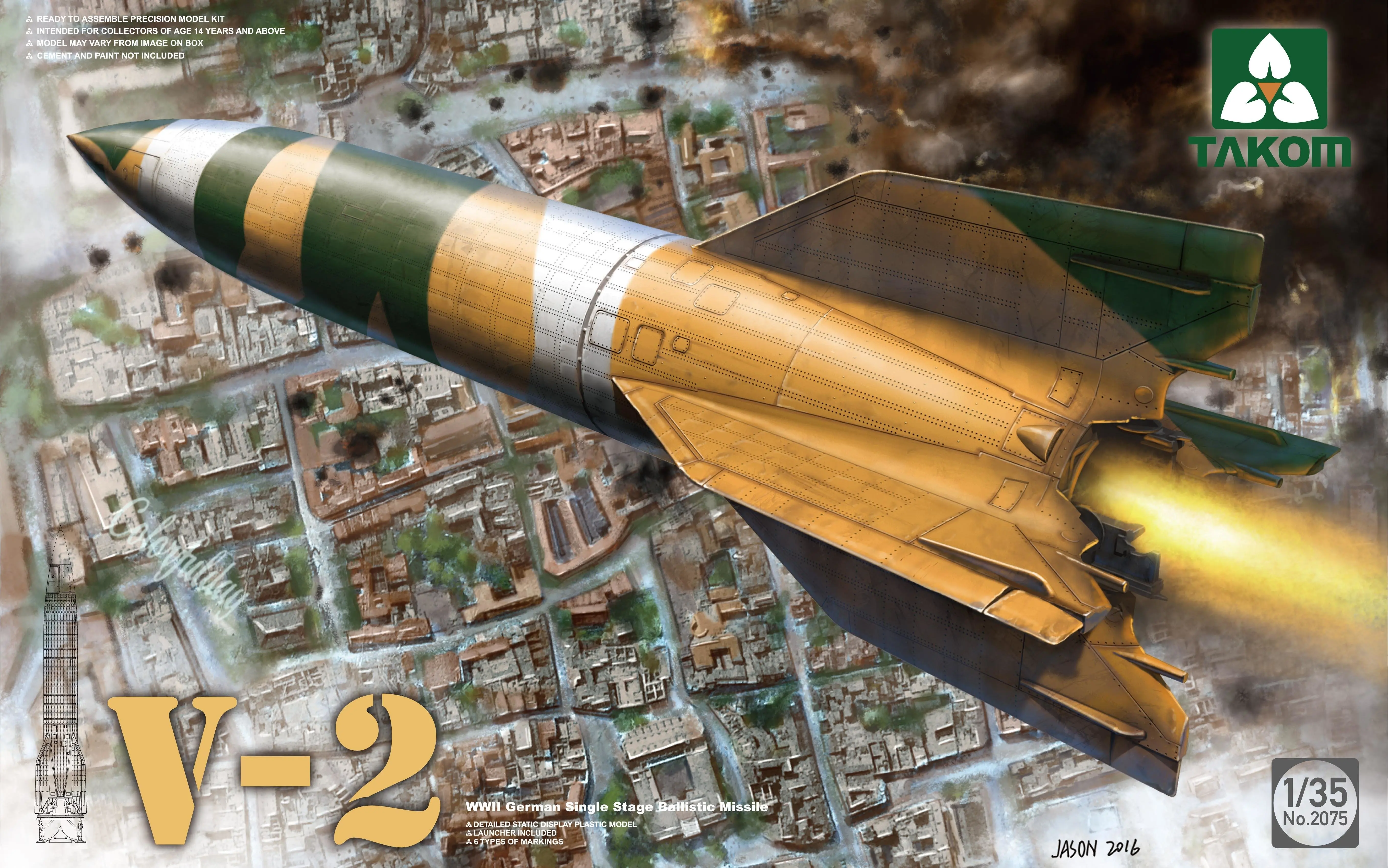 

Takom масштаб 2075 1/35 немецкая стандартная одноступенчатая баллистическая ракета времен Второй мировой войны