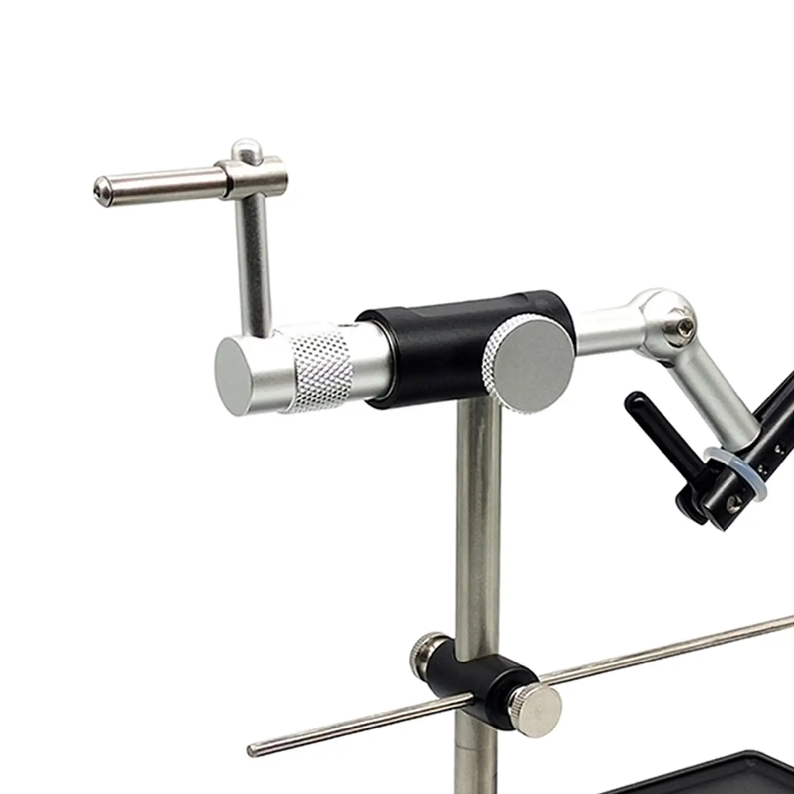 Fly Tying Vise and Pedestal Bobbin Threader Portable Practical, Rotating Fishing Tying Tool Lure Making