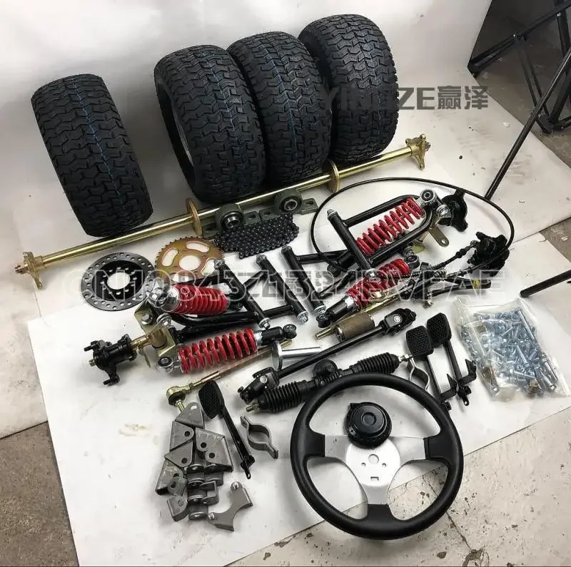 Go Kart 1M Axle Kit Off-road Modified Steering Suspension Rear Front and Disc Brake 6 Inch  Wheel 7 Inch  Wheel 8 Inch  Wheel 6